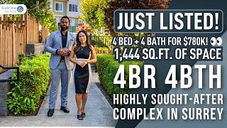 This $780K Surrey Townhome Has 4 BEDROOMS + 2 Private Outdoor Spaces! 👀