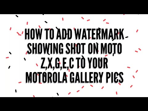 Add watermark with moto symbol and ur name on any pic