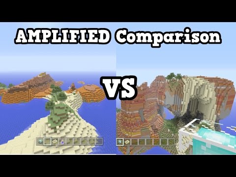 Minecraft Xbox One / PS4 - Amplified Worlds VS Normal Worlds