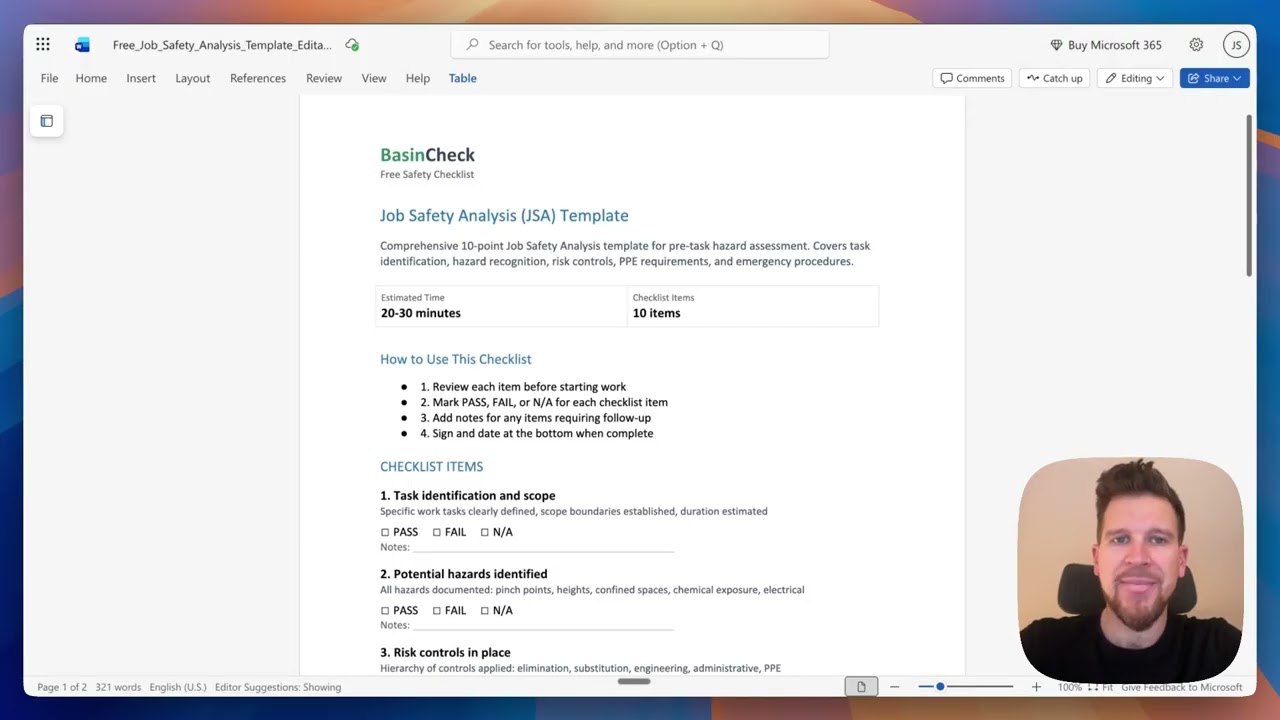 Stop Writing JSAs From Scratch | (Free Job Safety Analysis Template + Automated Guide)