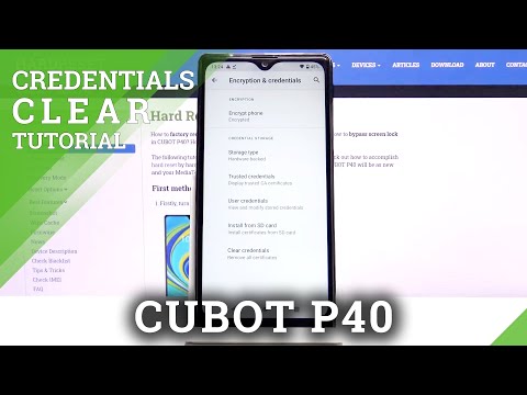 How to Clear Credentials in CUBOT P40 – Erase Certificates