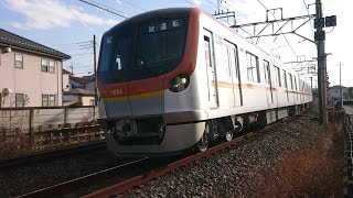メトロ17000系 TASC確認試運転 日中ド逆光の坂戸カーブ通過