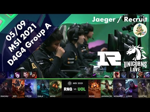 RNG(Wei ランブル) VS UOL(AHaHaCiK ニダリー) ハイライト D4G4 Group A - MSI 2021 Group Stage
