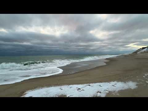 Winter beach sunrise, Wellfleet, Outer Cape Cod