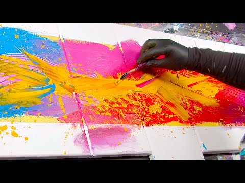 ABSTRACT PAINTING / ACRYLIC PAINT / CATALYST WEDGE / MASKING TAPE | Acclaro