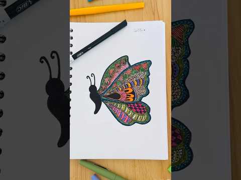 Color full butterfly🦋❤️ #india #viralshorts #tiktok #home #nityamenen #usa #art #butterfly #shorts