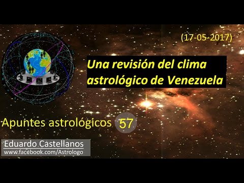 Apuntes astrológicos 57 (17 5 2017) Revisión del clima astrológico en Venezuela