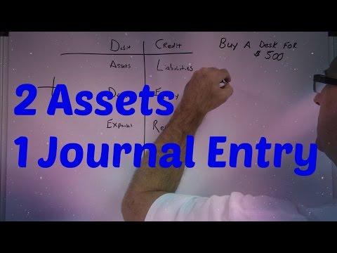 Accounting For Beginners #12 / 1 Journal Entry With 2 Assets / Basics Video