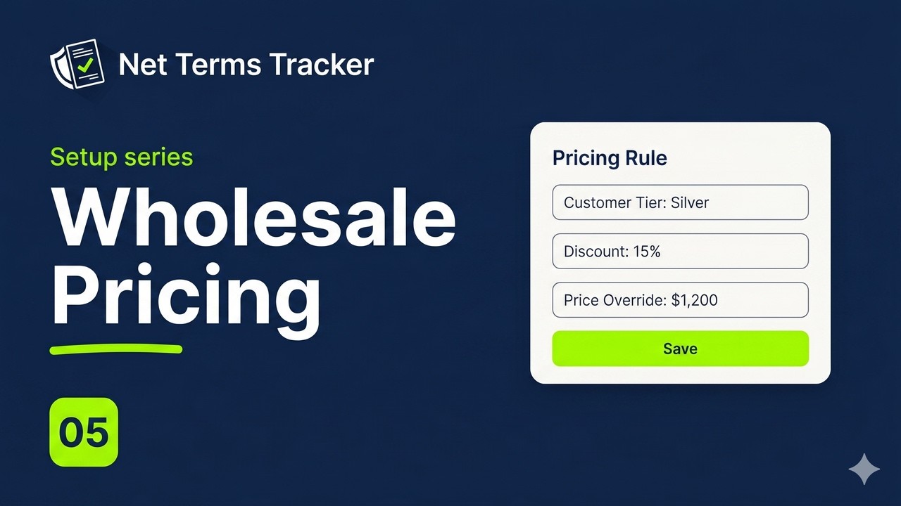 Net Terms Tracker: Wholesale Pricing