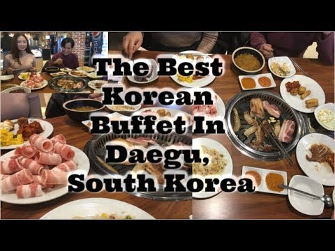 The Best Korean Buffet in Daegu, South Korea | Infinite Meat Buffet in Daegu