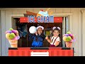 Deema and Sally with Giant Ice Cream store Adventure stories