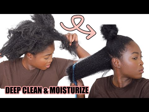 DEEP CLEAN AND MOISTURIZE ROUTINE FOR THICK LONG NATURAL HAIR