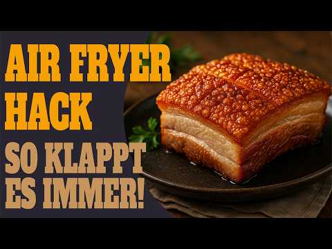 Geheimtrick + Heißluftfritteuse: Knuspriger Schweinebauch in nur 60 Minuten!