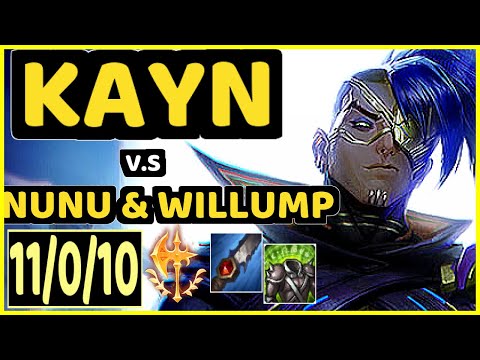 KARASMAI (KAYN) vs NUNU & WILLUMP - 11/0/10 KDA JUNGLE GAMEPLAY - NA Ranked MASTER