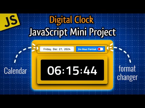 Javascript Mini Project Digital Clock Step By Step Tutorial Coderz Area