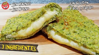 🥦DESAYUNO O CENA CON 3 INGREDIENTES (BROCOLI HUEVO QUESO) Sin harinas, Sin horno FÁCIL RÁPIDO BARATO