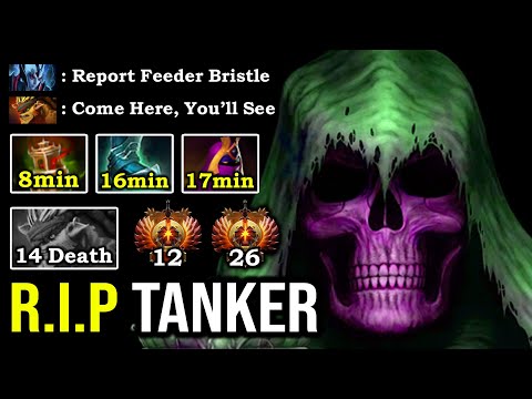 HOW TO 100% DELETE TANK BRISTLEBACK & TI WINNER with Offlane Necrophos First Item Vessel 23Min GG