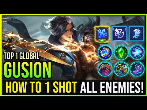 GUSION BROKEN ONE SHOT COMBO! [ Gusion Top 1 Global 2020 ] GUSION BEST BUILD 2020 - Mobile Legends