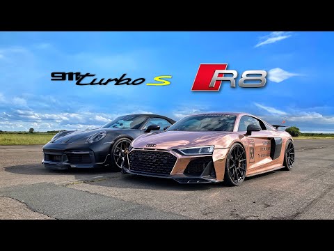 CLASH OF THE TITANS.. 1500BHP TURBO S vs 1500BHP AUDI R8
