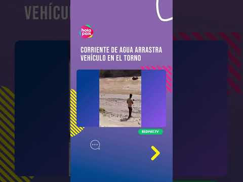 Corriente arrastró un vehículo rojo marca Kia, generando preocupación entre los vecinos