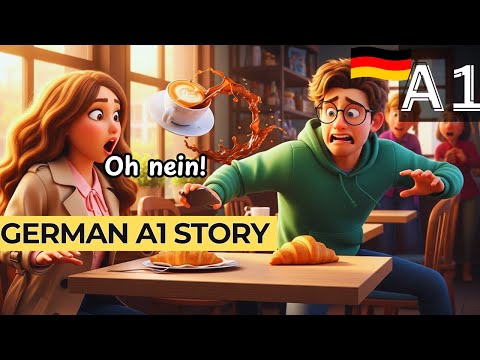 Learn German A1 with a Café Story ☕ | Easy & Fun! (With subtitles)