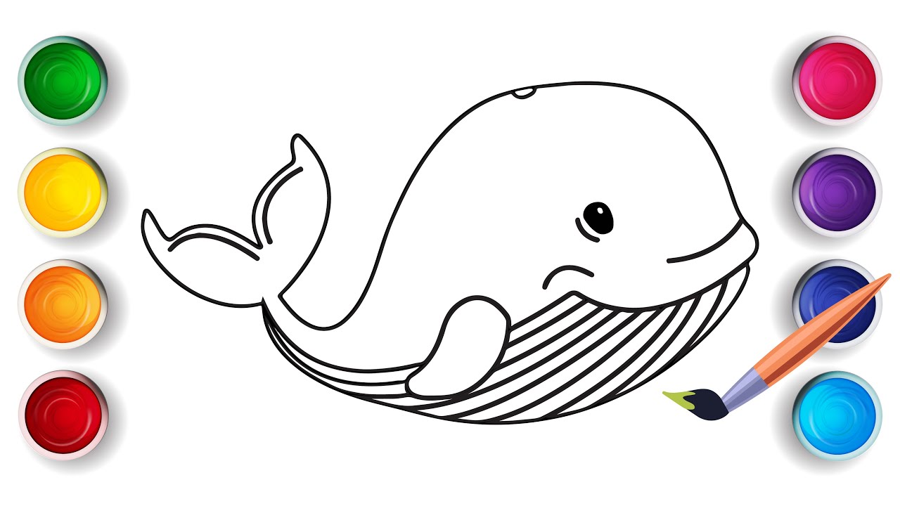 Whale Coloring For Kids | Learn Colors for Kids