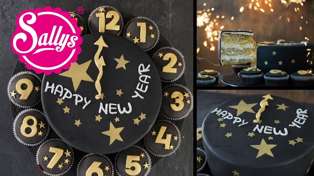 Silvester Torte / Uhr Torte / New Years Cake