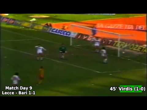 Serie A 1989-1990, day 9: Lecce - Bari 1-1 (Virdis goal)