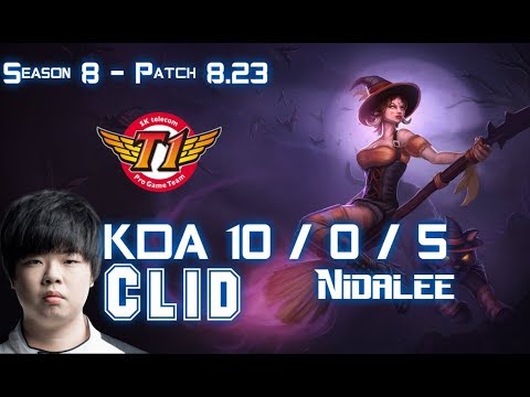 SKT T1 Clid NIDALEE vs LEE SIN Jungle - Patch 8.23 KR Ranked