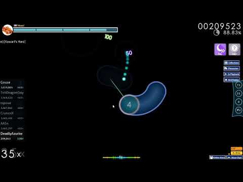 JUSTadICE  | 3.63* - 5.3* | 88.33% acc | nightcore + hd | beatmap by fieryrage