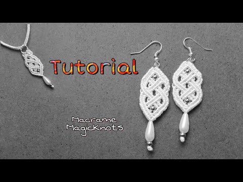 Green Macrame Beaded Earrings Tutorial EASY Macrame Craft Idea