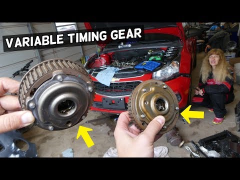 VVT VARIABLE TIMING GEAR SPROCKET REPLACEMENT REMOVAL.CHEVROLET CRUZE CHEVY SONIC 1.8 1.6
