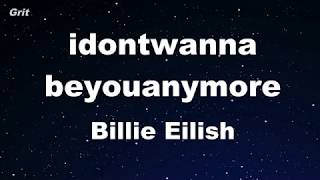 Download lagu idontwannabeyouanymore - Billie Eilish Karaoke 【No Guide Melody】 Instrumental mp3