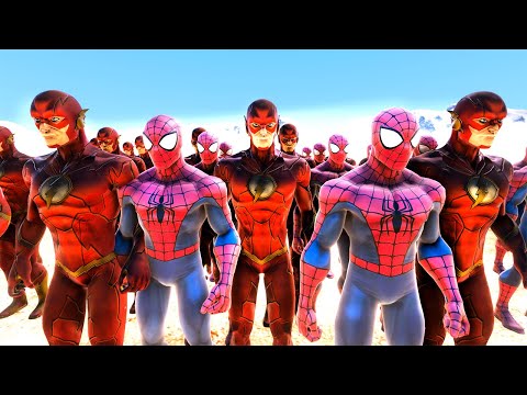 ÖRÜMCEK ADAM VS FLASH ORDUSU 😱 - Süper Kahraman Dövüşleri