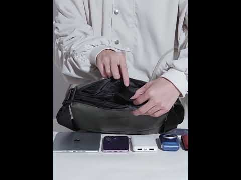 Сумка через плечо WEPOWER вместительная, 3 отделения 29х18х11см Черная - фото 1 - id-p2515372094