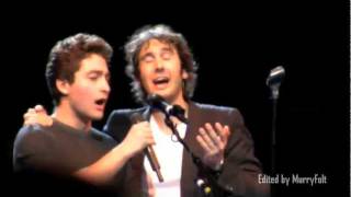 A young man in the audience sings with Josh Groban &amp; shocks him! - Josh Page (FORTE on AGT)