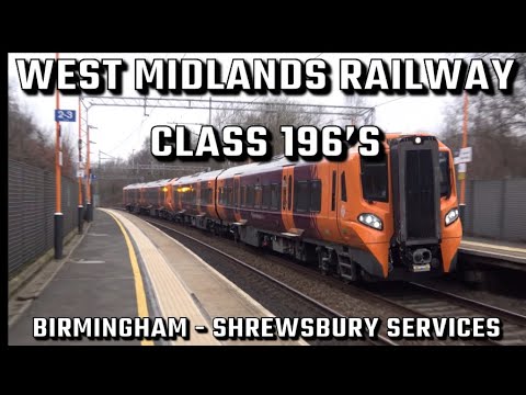 West Midlands Railway class 196's in service on Birmingham New Street to Shrewsbury route