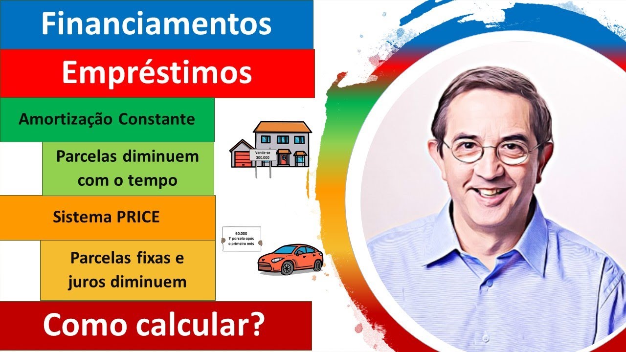 Sistemas de amortização de financiamentos: SAC e Price.  Financiamentos e empréstimos. Razonetes.