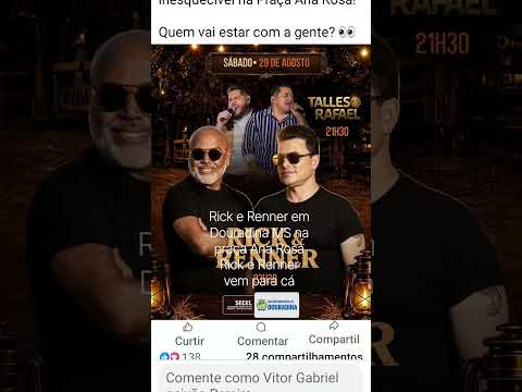 Rick e Renner em Douradina MS mato grosso do Sul show fato de diversão