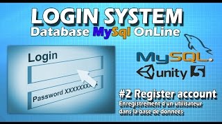 #2 Register Account (Enregistrement utilisateur dans la bdd MySql)