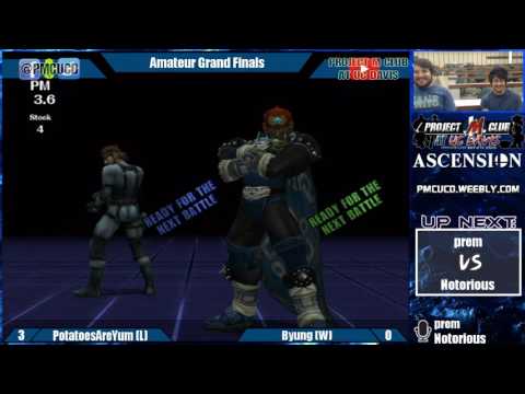 "Ascension 10/1/16" - PotatoesAreYum (Ganon/Mario/CF) v. Byung (Snake/Ganon) - Amateur Grand Finals
