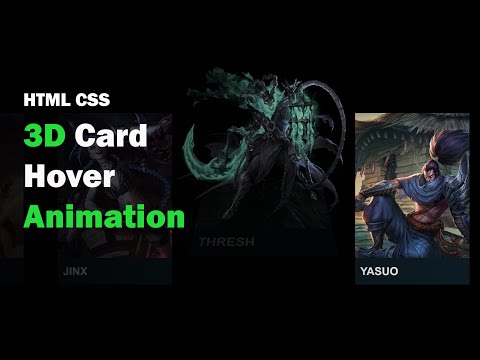 Css 3d Card Hover Effect Html Css Tutorial