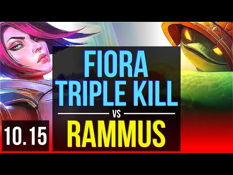 FIORA vs RAMMUS (TOP) | Triple Kill, 69% winrate, KDA 10/3/11 | KR Master | v10.15