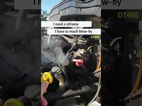 DT466 with massive blowby. #inframe #diesel #diesel #shop #mechanic #dt466