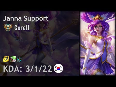 Janna Support vs Rakan - CoreJJ - KR Challenger Patch 7.18