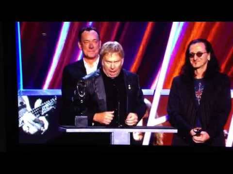 Alex Lifeson RUSH Rock & Roll Hall of Fame Acceptance Speech