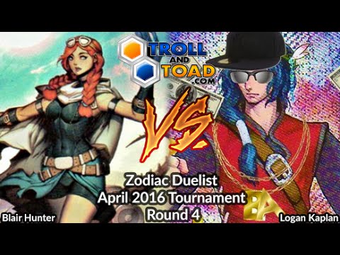 Blair Hunter (Kozmo) Vs Logan Kaplan (BA) - Yugioh ZD April 2016 Tournament R4