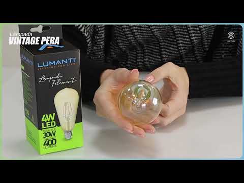 LAMPADA LED 4W RETRO PERA FILAMENTO 2400K MORNA*