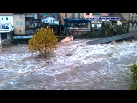 Images impressionnantes des inondations en Ardèche