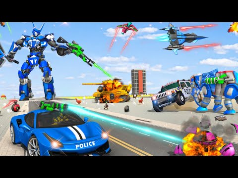 Police Elephant Robot Game New Enemy Gorilla - Android Gameplay
